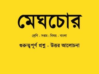 WBBSE-Bengali-meghchor-class-7-question-answer