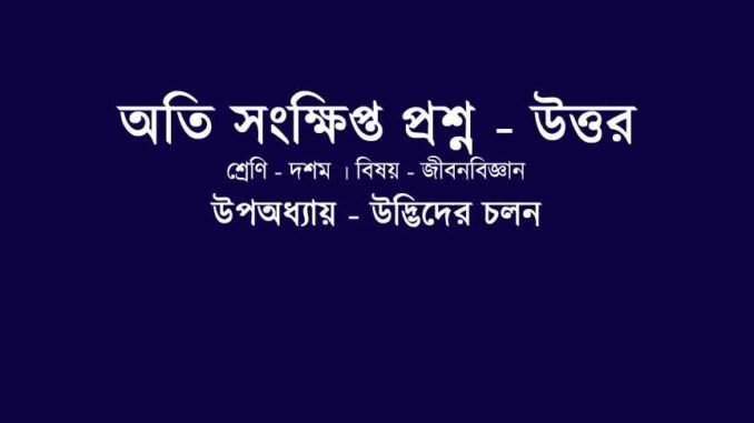 wbbse-class-10-lifescience-udvider-cholon-VSAQ